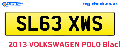 SL63XWS are the vehicle registration plates.