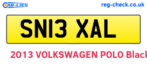 SN13XAL are the vehicle registration plates.