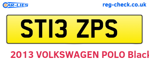 ST13ZPS are the vehicle registration plates.