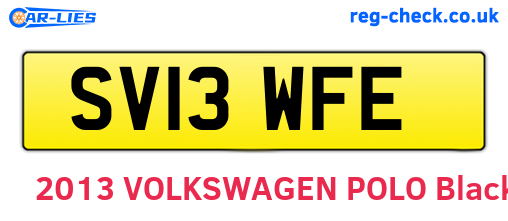 SV13WFE are the vehicle registration plates.