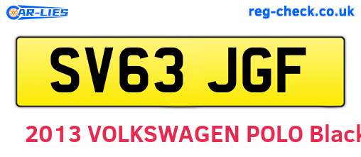 SV63JGF are the vehicle registration plates.