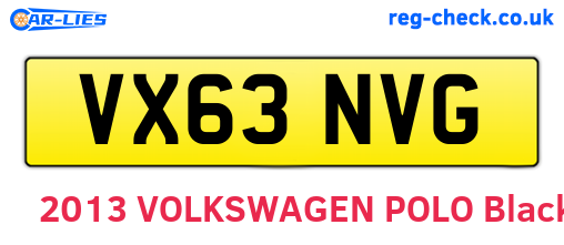 VX63NVG are the vehicle registration plates.