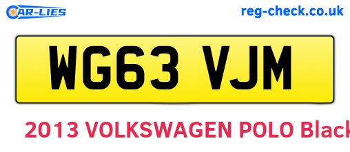 WG63VJM are the vehicle registration plates.