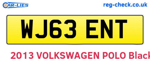 WJ63ENT are the vehicle registration plates.