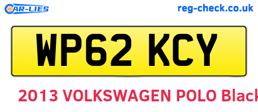 WP62KCY are the vehicle registration plates.