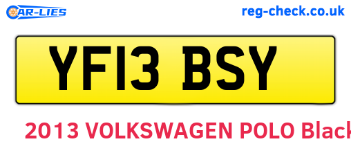 YF13BSY are the vehicle registration plates.