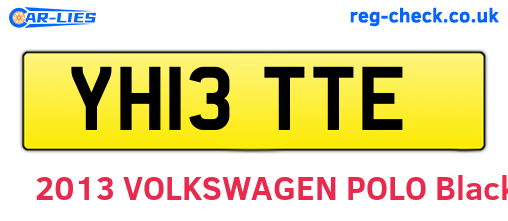 YH13TTE are the vehicle registration plates.