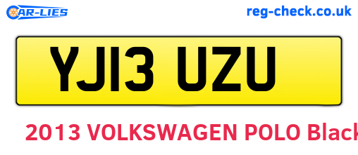 YJ13UZU are the vehicle registration plates.