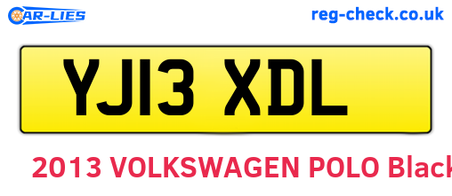YJ13XDL are the vehicle registration plates.