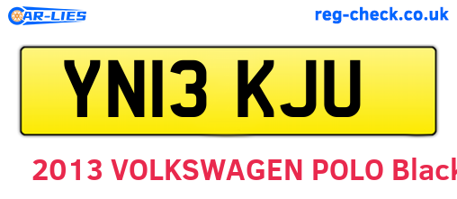 YN13KJU are the vehicle registration plates.