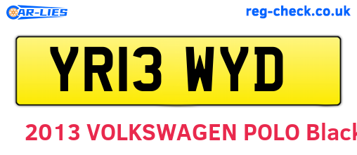 YR13WYD are the vehicle registration plates.