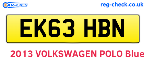 EK63HBN are the vehicle registration plates.