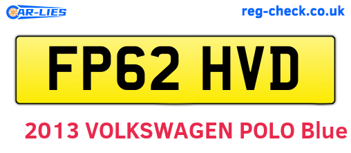 FP62HVD are the vehicle registration plates.