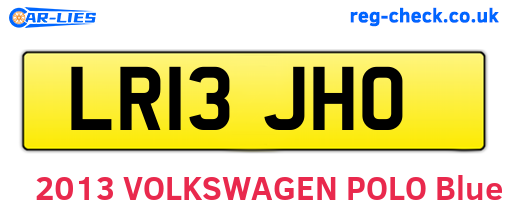 LR13JHO are the vehicle registration plates.