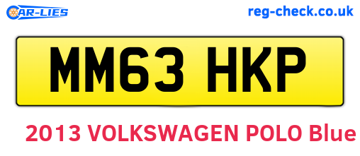 MM63HKP are the vehicle registration plates.