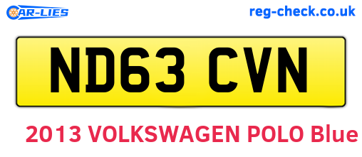 ND63CVN are the vehicle registration plates.