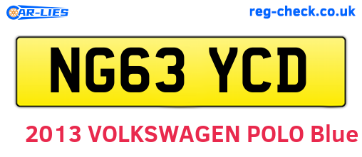 NG63YCD are the vehicle registration plates.