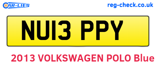 NU13PPY are the vehicle registration plates.