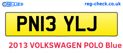 PN13YLJ are the vehicle registration plates.