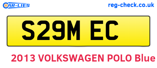 S29MEC are the vehicle registration plates.
