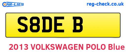 S8DEB are the vehicle registration plates.