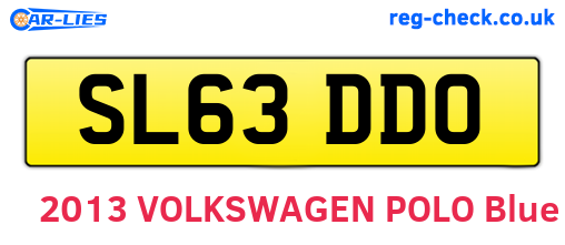 SL63DDO are the vehicle registration plates.