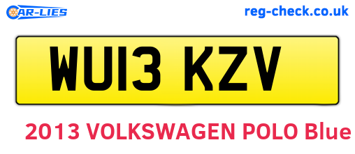 WU13KZV are the vehicle registration plates.