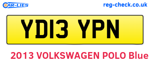 YD13YPN are the vehicle registration plates.