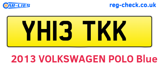 YH13TKK are the vehicle registration plates.