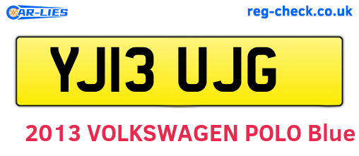 YJ13UJG are the vehicle registration plates.