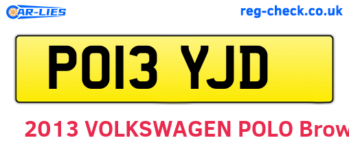 PO13YJD are the vehicle registration plates.