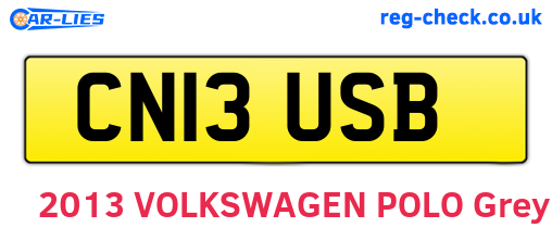 CN13USB are the vehicle registration plates.