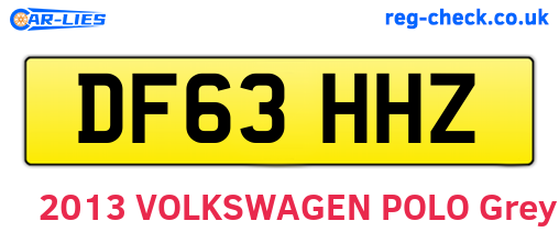 DF63HHZ are the vehicle registration plates.