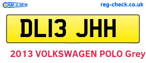 DL13JHH are the vehicle registration plates.
