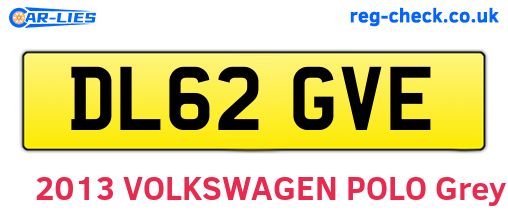 DL62GVE are the vehicle registration plates.