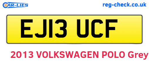 EJ13UCF are the vehicle registration plates.