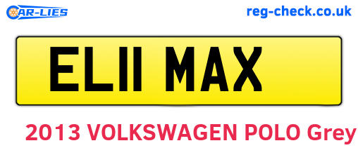 EL11MAX are the vehicle registration plates.