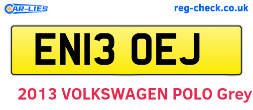EN13OEJ are the vehicle registration plates.