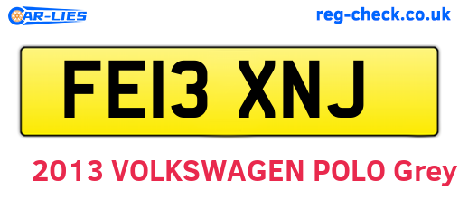 FE13XNJ are the vehicle registration plates.