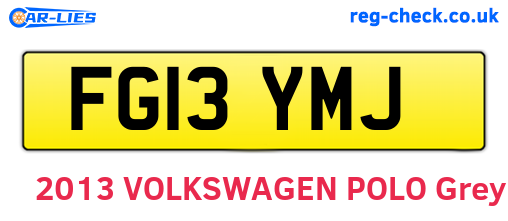 FG13YMJ are the vehicle registration plates.