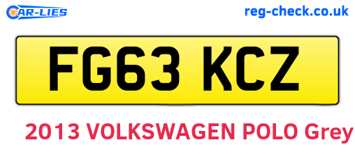 FG63KCZ are the vehicle registration plates.