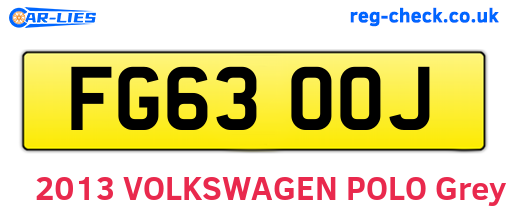 FG63OOJ are the vehicle registration plates.
