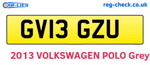 GV13GZU are the vehicle registration plates.