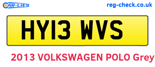 HY13WVS are the vehicle registration plates.