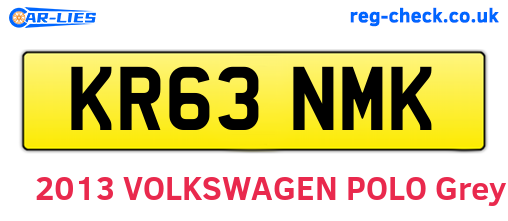 KR63NMK are the vehicle registration plates.