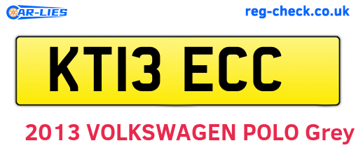 KT13ECC are the vehicle registration plates.