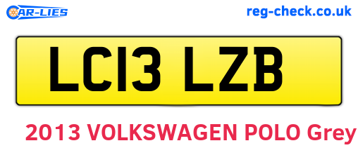 LC13LZB are the vehicle registration plates.