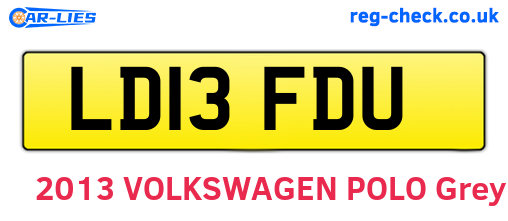 LD13FDU are the vehicle registration plates.