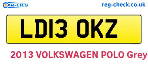 LD13OKZ are the vehicle registration plates.