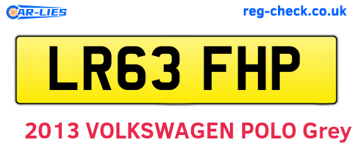 LR63FHP are the vehicle registration plates.